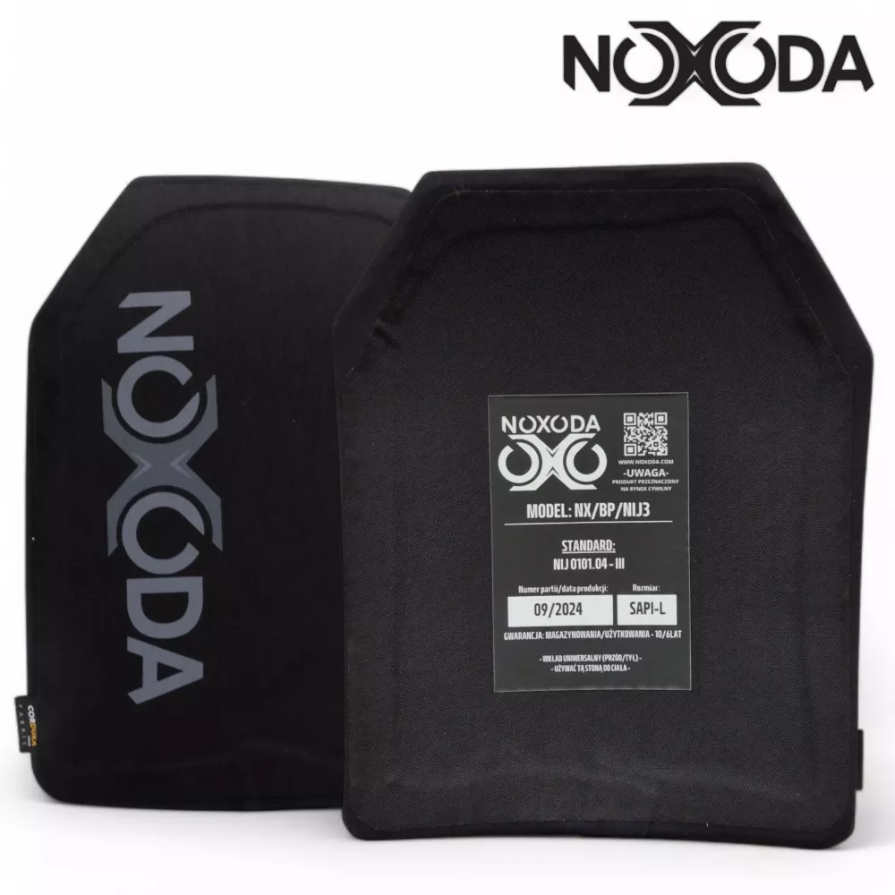 Płyta balistyczna NOXODA NIJ III Stand Alone | SAPI M / L / 250×300