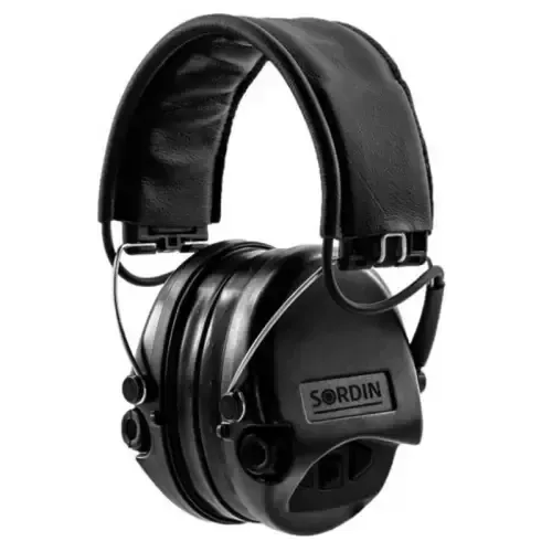 Słuchawki aktywne Sordin Supreme PRO - skórzana opaska, żel. wkładki - SOR75302-02-G-S