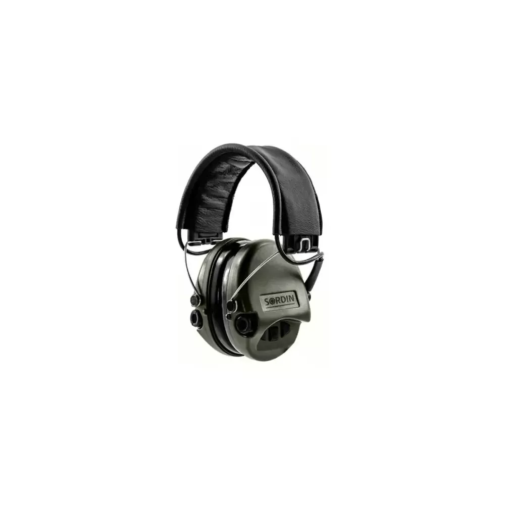 Słuchawki aktywne Sordin Supreme PRO - skórzana opaska, żel. wkładki - SOR75302-02-G-S