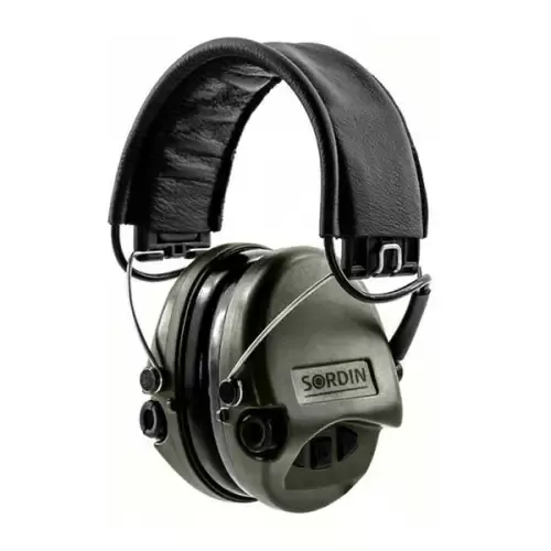 Słuchawki aktywne Sordin Supreme PRO - skórzana opaska, żel. wkładki - SOR75302-02-G-S