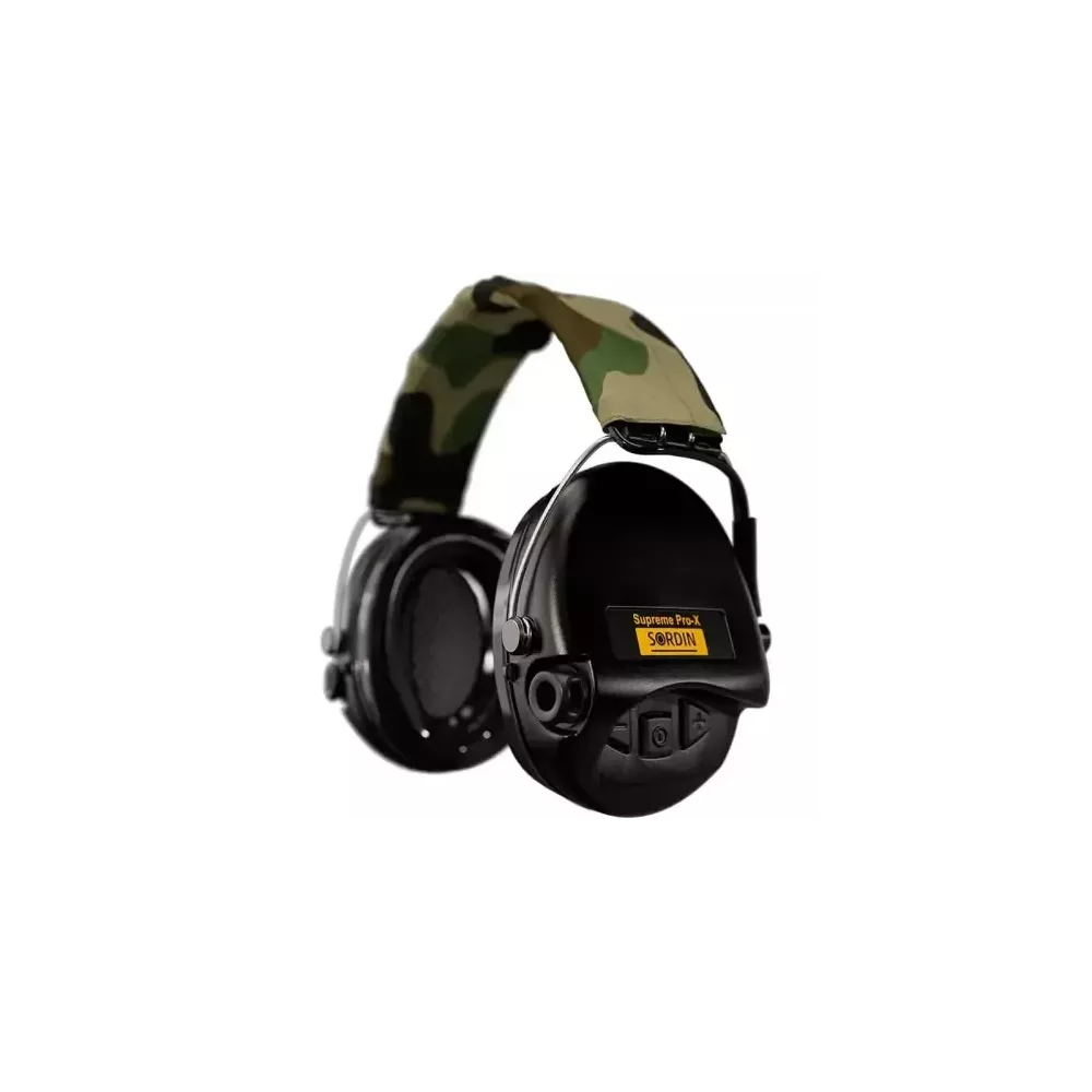 Słuchawki aktywne Sordin Supreme PRO X  camo, żelowe wkładki, czarne - SOR75302-X-02-G_Camo