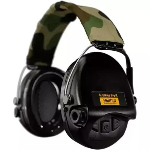 Słuchawki aktywne Sordin Supreme PRO X  camo, żelowe wkładki, czarne - SOR75302-X-02-G_Camo