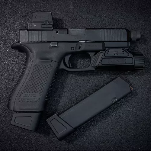 Stopka magazynka FTCS 9x19 17+3 — aluminium 7075-T6, Cerakote (Glock 17/45)