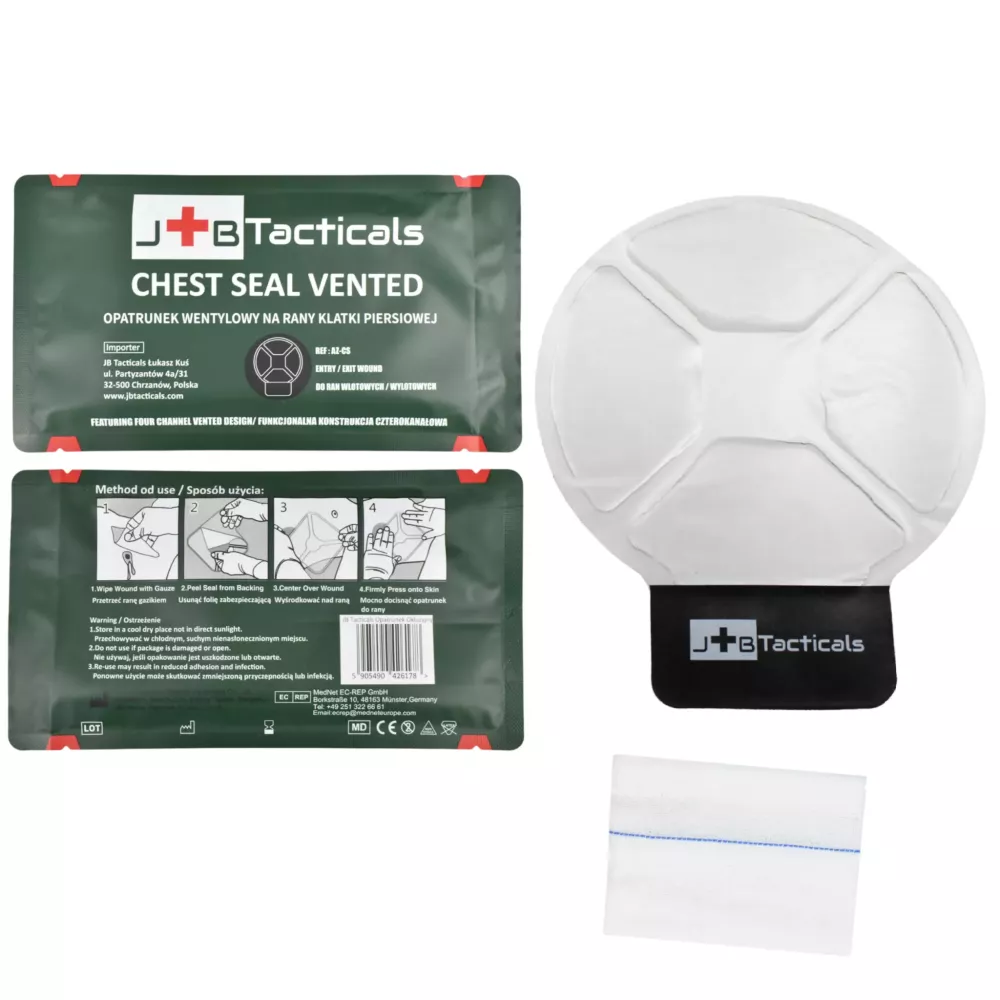 Chest Seal Vented AZ-CS – Opatrunek Wentylowy TCCC | SHOTWORKS