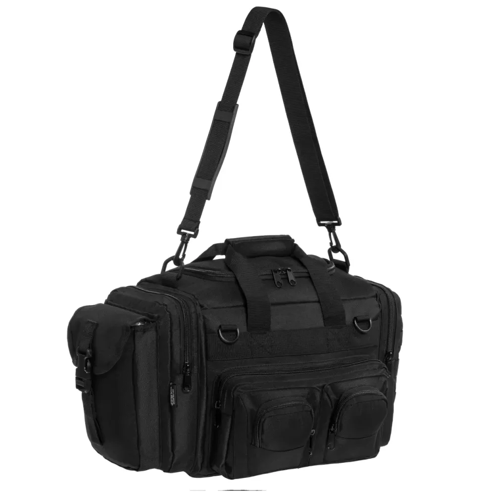 Torba transportowa Mil-Tec Black 35x25x20 cm – MOLLE, 7 kieszeni, PVC